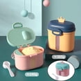 thumbnail image 4 of Dispensador de fórmula para bebés sellado, recipiente para guardar alimentos y refrigerios con báscula. Rosa pequeño, 4 of 9