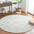 thumbnail image 2 of SAFAVIEH Martha Stewart Tufted Pema Diamond Area Rug, Ivory/Light Blue, 6' x 6' Round, 2 of 11