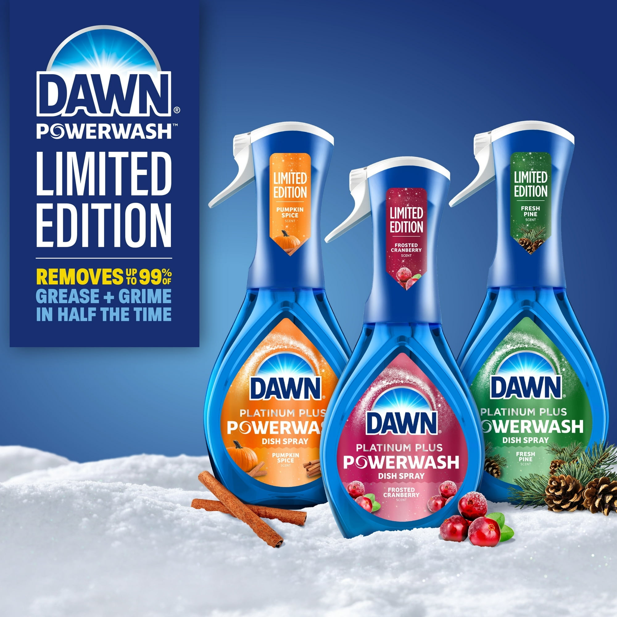 Dawn Powerwash Spray, Dish Soap, Dishwashing Liquid, Fresh Pine, 1 Starter Kit, 16 Fl Oz (2 Pack)