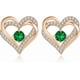 thumbnail image 1 of Forever Love Heart Stud Earrings 925 Sterling Silver with Birthstone Zirconia, Birthday Jewelry Gift Valentines Day Gifts for Women Girls, 1 of 4