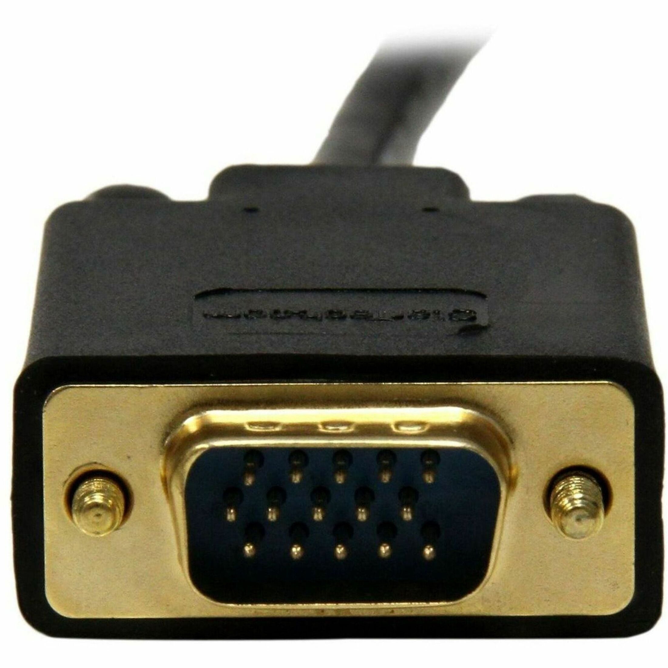 StarTech 10ft DisplayPort to VGA Adapter Converter Cable - Black