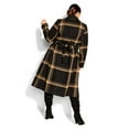 thumbnail image 4 of City Chic Women's Plus Size Lapel Neckline Long Sleeves Checkmate Coat, 4 of 5