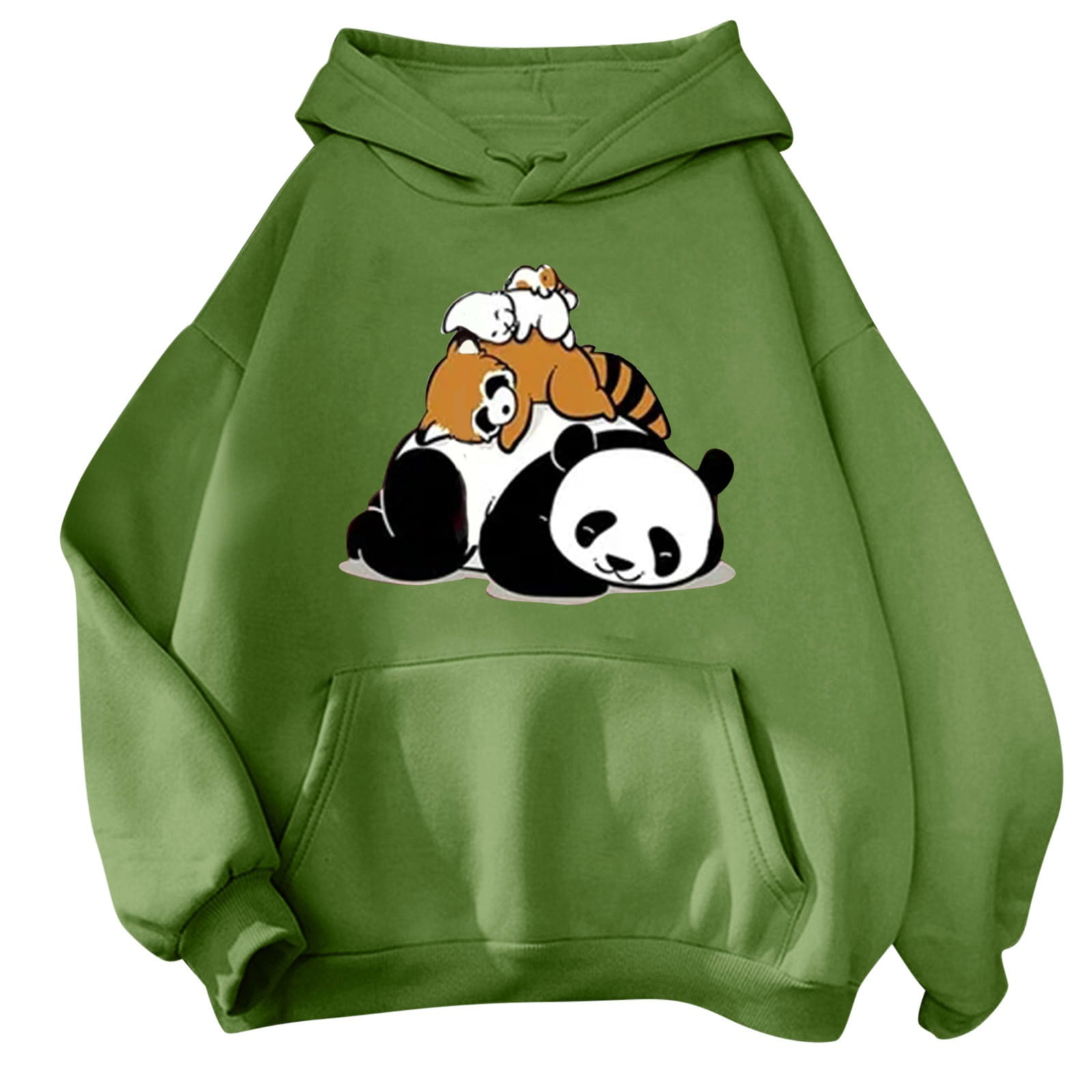 Women's Hoodies Sweatshirts Solid Color Cute Animal Print Long