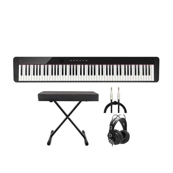 Piano digital Casio Privia de 88 teclas con soporte, banco y auriculares