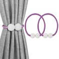 thumbnail image 1 of LAICAIW 2 Pack Embrasses Magnétiques pour Rideaux, Embrasses Décoratives pour Rideaux de Fenêtre (Violet), 1 of 6