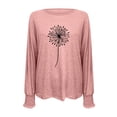 thumbnail image 5 of Womens Long Sleeved Printed Round Neck Top T-Shirt, 5 of 5