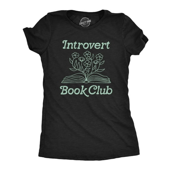 Womens Introvert Book Club T Shirt Funny Cute Book Worm Reading Lovers Tee for Ladies Womens Graphic Tees