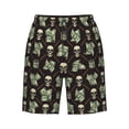 thumbnail image 6 of KLL Skulls Gold Chains Dollar Men's Casual Summer Beach Shorts Hawaiian Shorts with Pockets-XX-Large, 6 of 6
