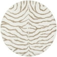 thumbnail image 2 of Nuloom 6' x 6' Main Peluche Zèbre Tapis Rond en Gris, 2 of 2