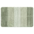thumbnail image 1 of Alfombra de ba?o de felpa con rayas en degradado REGALWOVEN, tapete de ba?o de microfibra lavable a máquina con respaldo de TPR verde 20" x 32", 1 of 1