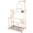 thumbnail image 3 of TFCFL 3 Layers Bird Playground Parrot Playstand Birds Play Stand Bird Perch Gym Wood, 3 of 12