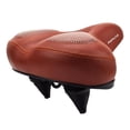 thumbnail image 3 of Extra Wide Bike Padded Seat Big Bum MTB Bicycle Scooter Pad Saddle w/ Tail Light Brown Gel, 3 of 8