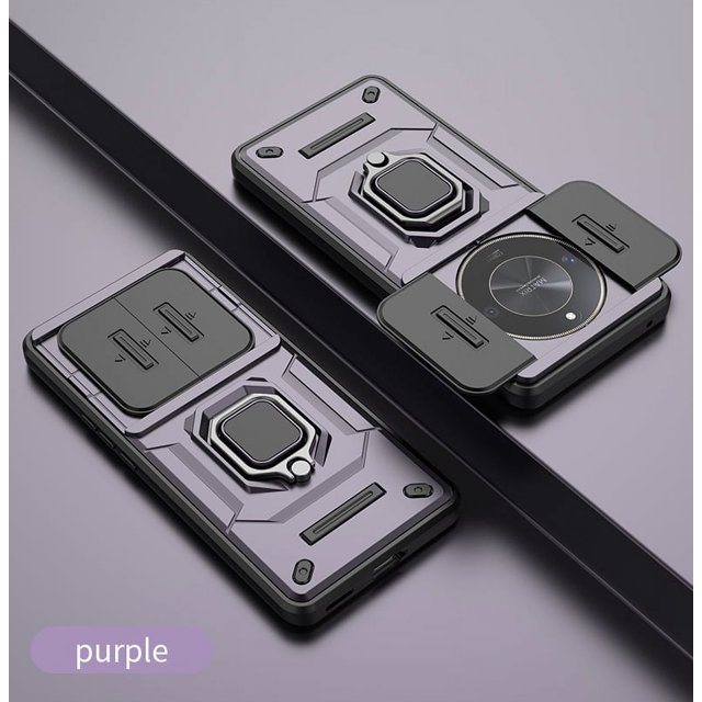 Armor Case For Honor Magic 6 Lite X9b Magic 5 Lite X9a Protective Cover Ring Magnetic Holder Coque Fundas Capa PURPLE Honor X9a