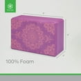 thumbnail image 2 of Gaiam Printed Fashion Yoga Block, Made from Sturdy Foam, Pink, 2 of 7