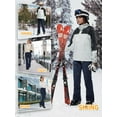 thumbnail image 2 of Hiauspor Womens Snow Ski Pants Fleece Lined Insulated Flare for Hiking Winter Outdoor Navy M, 2 of 7