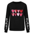 thumbnail image 3 of PNTUTB Women's Fashion Fall Winter Long Sleeve Round Neck Printing Loose Comfort Hoodless Sweatshirts, 3 of 4