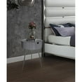thumbnail image 2 of Pemberly Row Contemporary Transitional Gray Metal Nightstand, 2 of 7