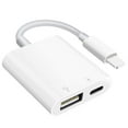 thumbnail image 1 of Adaptador de cámara USB, adaptador de puerto USB OTG compatible con teléfono, adaptador USB portátil para teléfono con puerto de carga, adaptador USB, sin aplicación, compatible con lector, 1 of 4