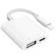 thumbnail image 1 of Adaptador USB para cámara, Adaptador OTG de toma USB compatible con teléfono, Adaptador USB portátil para teléfono con puerto de carga, Adaptador USB, sin aplicación, soporte para lector de tarjetas, 1 of 4