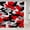Camo 01, variant on Freedom Patriotic Shower Curtain 72x72 Inches, Red Blue Stars Cursive Script Design, Polyester Fabric with 12 Hooks, USA Independence Day Bathroom Decor