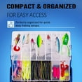 thumbnail image 3 of Vipfish 448PCS Fishing Tackle Box Kit with Tackle Included, 3-Layer Tackle Box Bass Lure Set,Gift for Fishingmen, 3 of 7