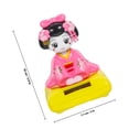 thumbnail image 4 of WASHWEPE Solar Powered Fan Swiveling Kimono Doll Car Decor Creative Table Ornament Doll Head, 4 of 8
