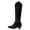 Black, variant on Women's Knee High Boots Boho Vintage Lace Metal Buckle Western Cowboy Cowgirl Winter Fall Long Boots