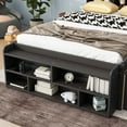 thumbnail image 5 of Harper & Bright Designs Full Size Platform Bed with Bookcase Headboard, Wood Platform Bed with Drawers and Bed End Storage Case, Espresso, 5 of 11