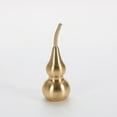 thumbnail image 6 of NUZYZ 2 Pcs 7cm Gourd Ornament Pure Brass Polished Hollow Tilted Head Gift Feng Shui Wu Lou Gourd Table Decor Home Supplies, 6 of 8