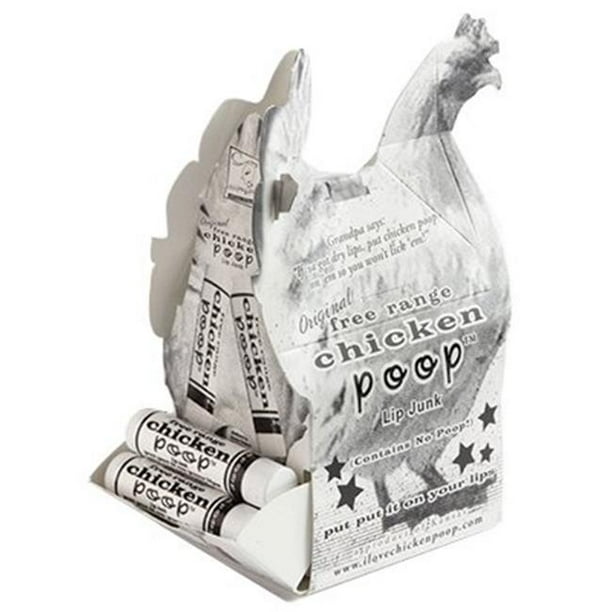 Simone Chickenbone 1011 Chicken Poop Lip Junk Balm Display, Pack Of 24