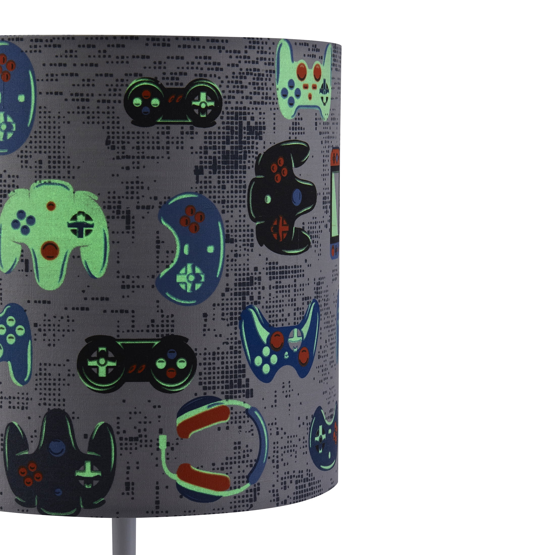 Your Zone Kids 16.5" Navy Blue Glow-in-the-Dark Gamer Table Lamp