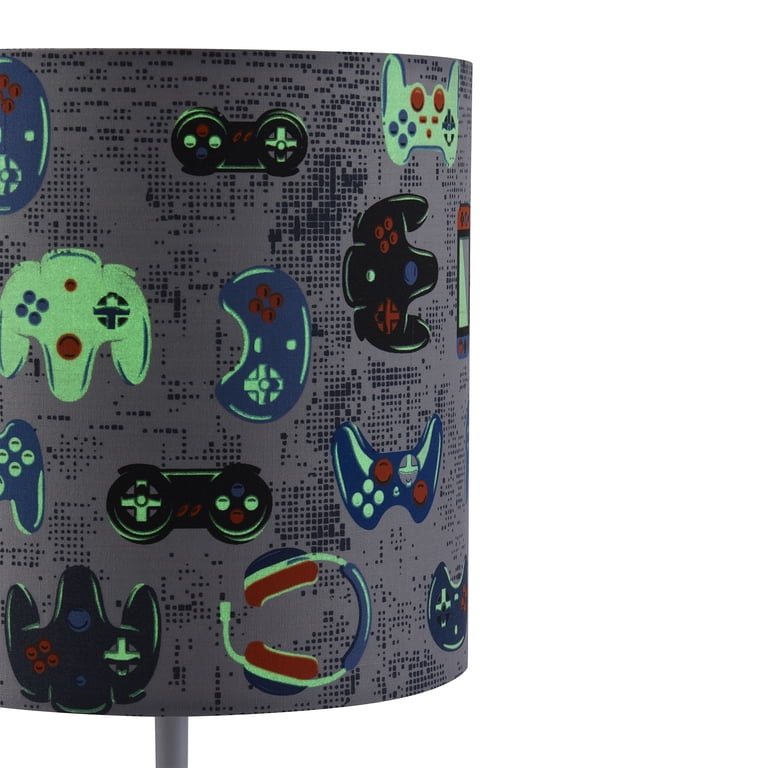 Your Zone Kids 16.5" Navy Gamer Table Lamp, Glow-in-Dark photo 2