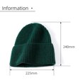 thumbnail image 4 of Gorro de lana pura para mujer, gorro de lana tejido grueso y cálido para otoño e invierno, gorro de lana para hombre, 4 of 5
