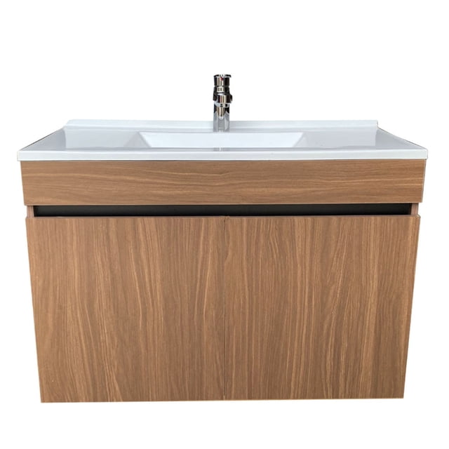 Gabinete de Tocador Flotante DECOMOBIL PARA Baño Nogal Neo/WENGUE