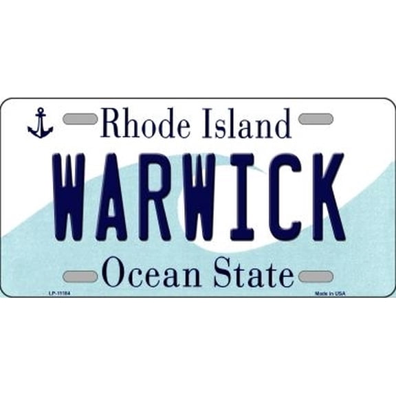Smart Blonde LP-11184 6 x 12 in. Warwick Rhode Island Novelty Metal Vanity License Plate Tag