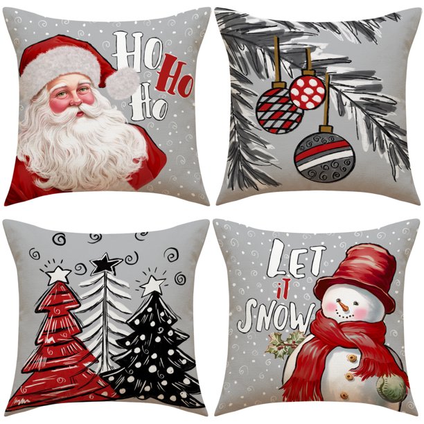almohada decorativas del con para el hogar, funda de cojín para el hogar, sala de estar, cama, sofá, coche, algodón, lino, cuadradoB4PCS