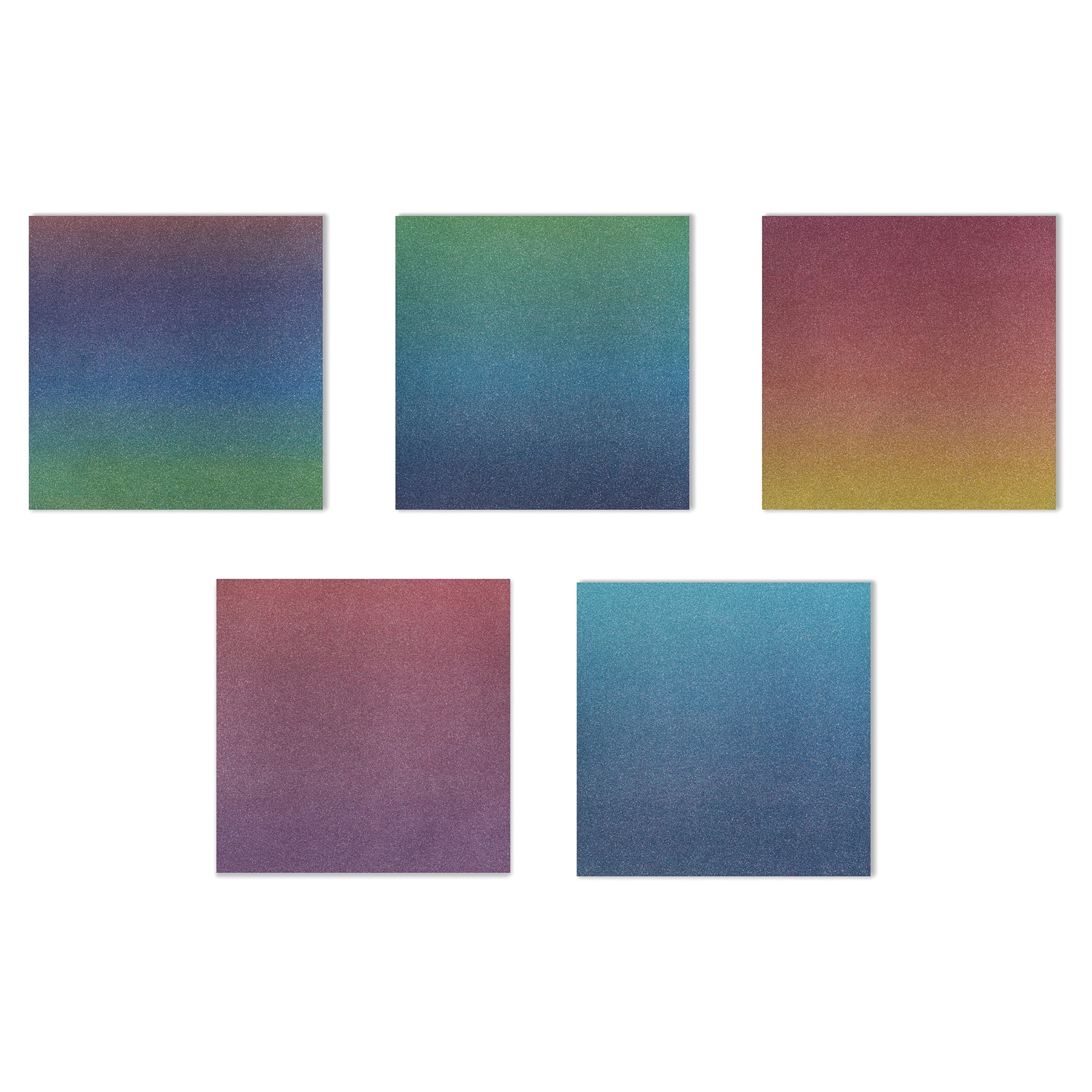 Hello Hobby Ombre Glitter 12x12 Paper & Cardstock Combo Pad for Scrapbooking and Crafting