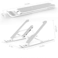 thumbnail image 2 of Laptop Tablet Stand   Lightweight Adjustable Aluminum Laptop Computer Stand  Ergonomic Foldable Portable Desktop Tray Cooling Holder Compatible with Dell  HP and 10”-15.6” Devices, 2 of 8