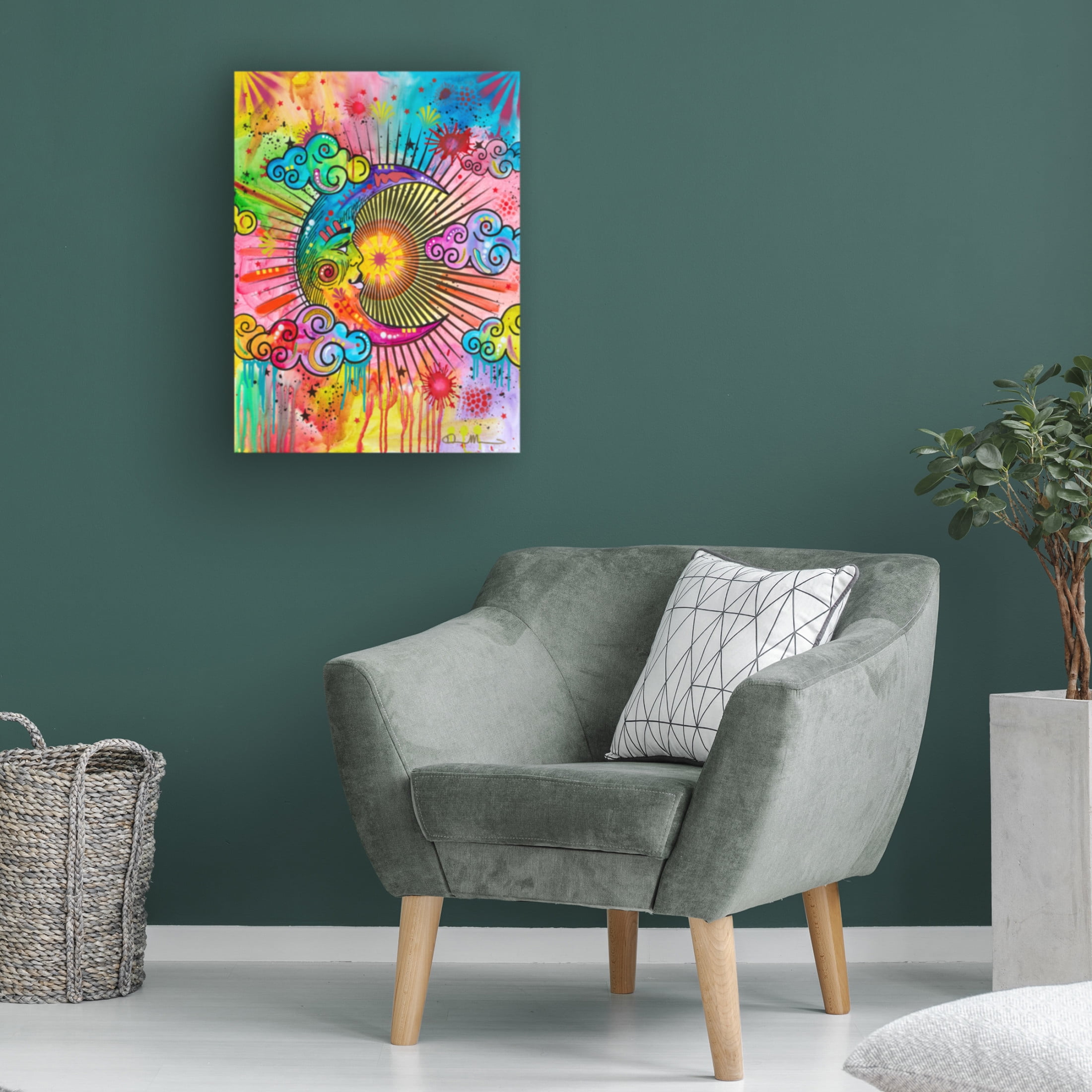 Canvas Wall Art - Dean Russo 'Moon' Wall Art for Living Room, Bedroom, or Office Décor by Trademark Fine Art - 24 x 32 Inches