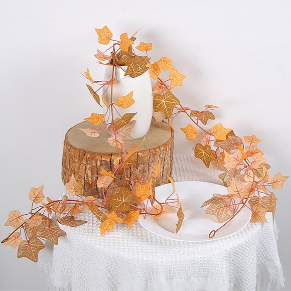 SIfdSeng Hanging Decorations Outdoor Witch Sweet Potato Leaf Rattan Green Ceiling Vines Thanksgiving Decoration Autumn Rattan Thanksgiving Decoration Suitable for Home Wedding Party
