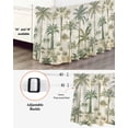 thumbnail image 3 of Palm Tree Bed Skirt Cal King Size, Sage Green Tropical Nature Plant Watercolor Wrap Around Bed Skirting with Adjustable Elastic Strap, Dust Ruffled Pleated Bedskirts 16 Inch Drop for Bedroom Beds, 3 of 9