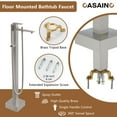 thumbnail image 6 of CASAINC 1-Handle Floor Mount Freestanding Tub Faucet with Handheld Shower in Brushed Nickel, 6 of 11