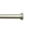thumbnail image 4 of EXCLUSIVE HOME Topper 1" Curtain Rod and Coordinating Finial Set, Matte Silver, Adjustable 36"-72", 4 of 7