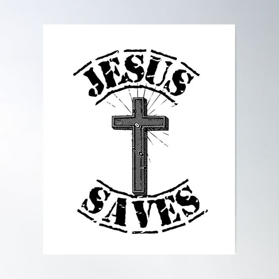 Jesus Saves Poster Wall Art, Modern Wall Decor For Living Room Bedroom, 8x12 UNFRAMED