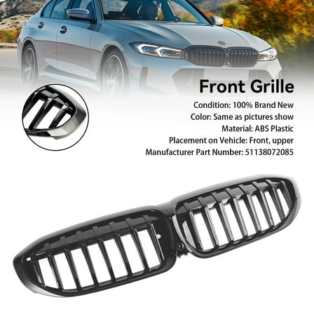 Gloss Black Kidney Grille Grill 51138072085 Fit for BMW 3 Series G20 2019-2022