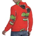 thumbnail image 6 of Pofeuu Cool Crocodile With Sunglasses Print Mens Casual Hooded Collar Drawstring Hoodies Pullover Sweatshirts Casual Long Sleeve Shirts-XX-Large, 6 of 7