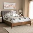 thumbnail image 2 of Bowery Hill Tufted King Panel Platform Bed in Grey, 2 of 8