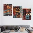 thumbnail image 4 of Shadudu Patchwork Design Canvas Wall Decor for Bedroom, Living Room, Office - Modern Art Prints, 12x16 Inches, Unframed, Set of 3 Pieces 12"x16"x3pcs, 4 of 6