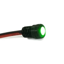 Oznium Flush Mount LED Bolt Light for Grille, Cars Interior, Ambient Lighting (Aluminum Black Housing, 6 mm, Green LED)