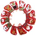 thumbnail image 1 of Christmas Tree Decoration Christmas Stocking Bag Small Candy Bag Santa Socks Decoration Christmas Tree Pendant, 1 of 6